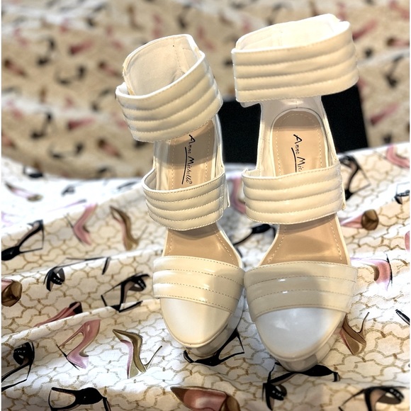 NWOT Anna Michelle white patent white high heels. 6 1/4” heel. Multiple sizes - Picture 2 of 9